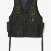 Radio Vest - Black - Python Jacquard Sateen