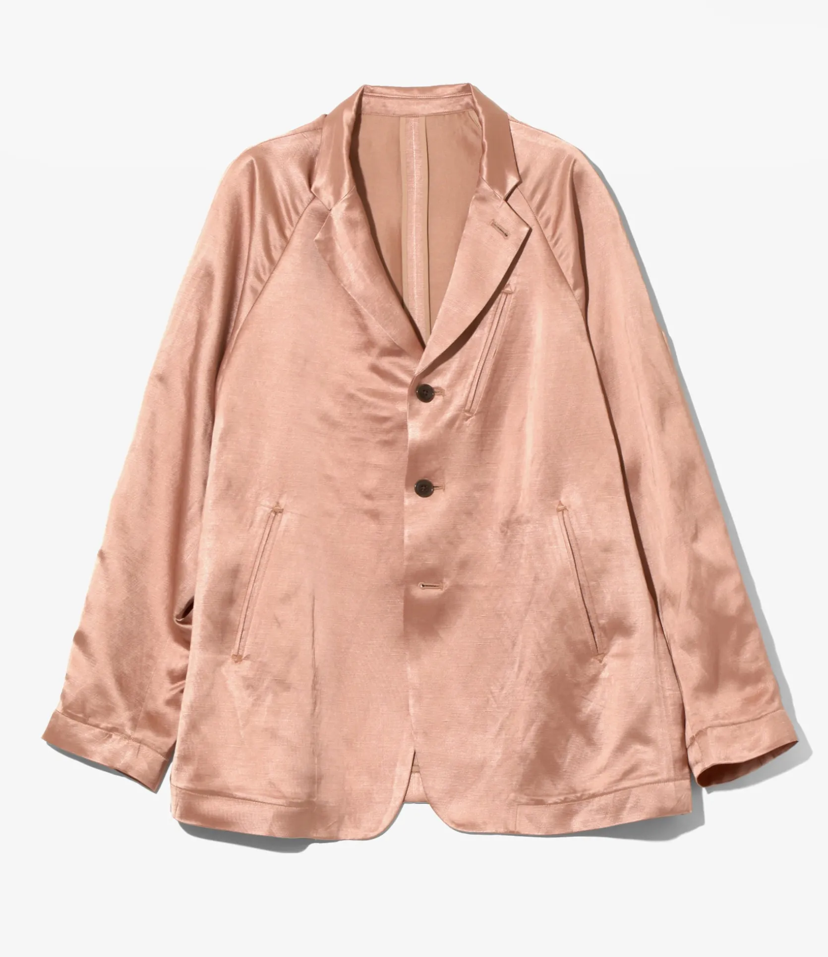 Raglan Jacket - Salmon Pink - Bright Kersey
