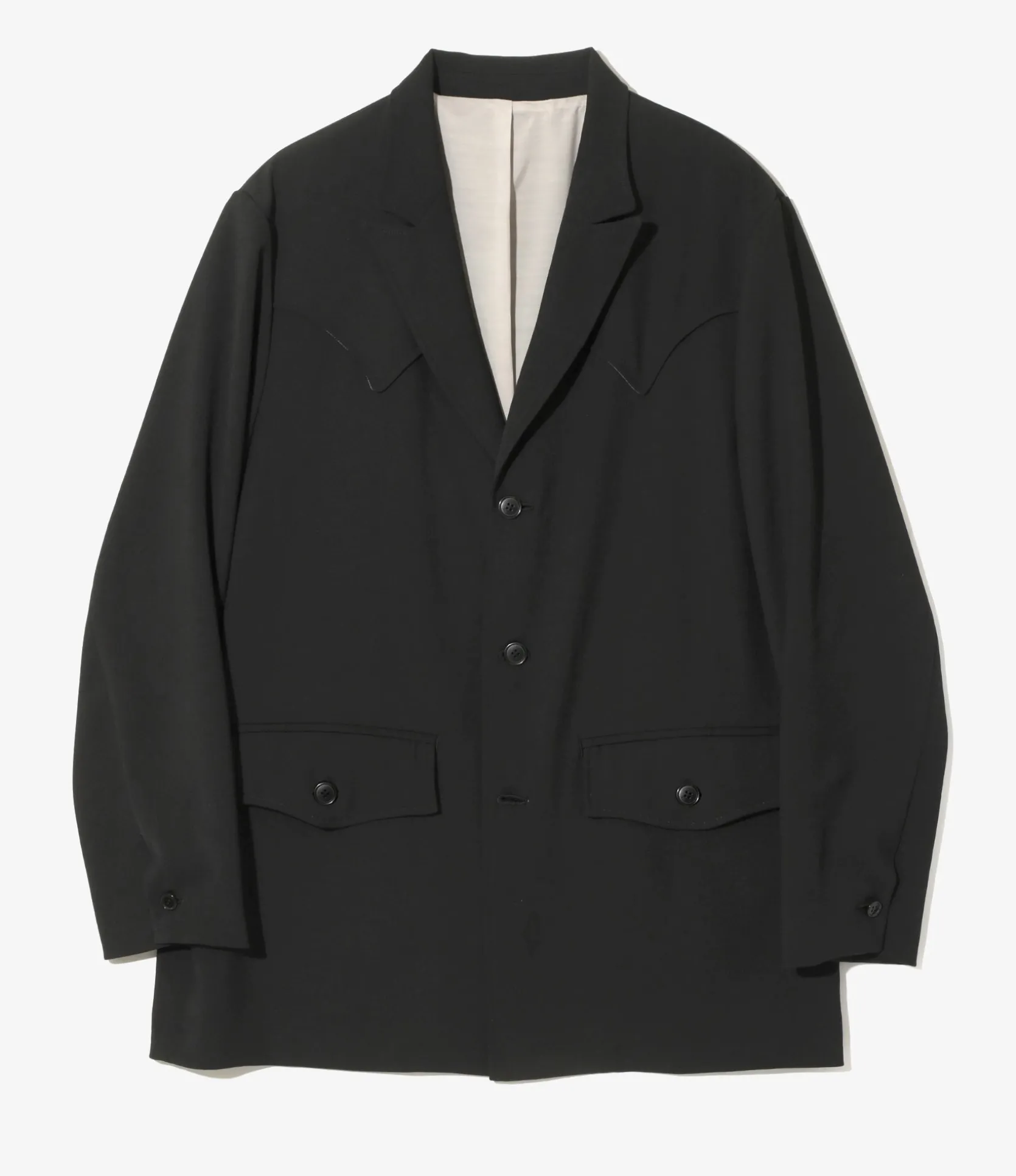Rancher Coat - Black - Poly Twill