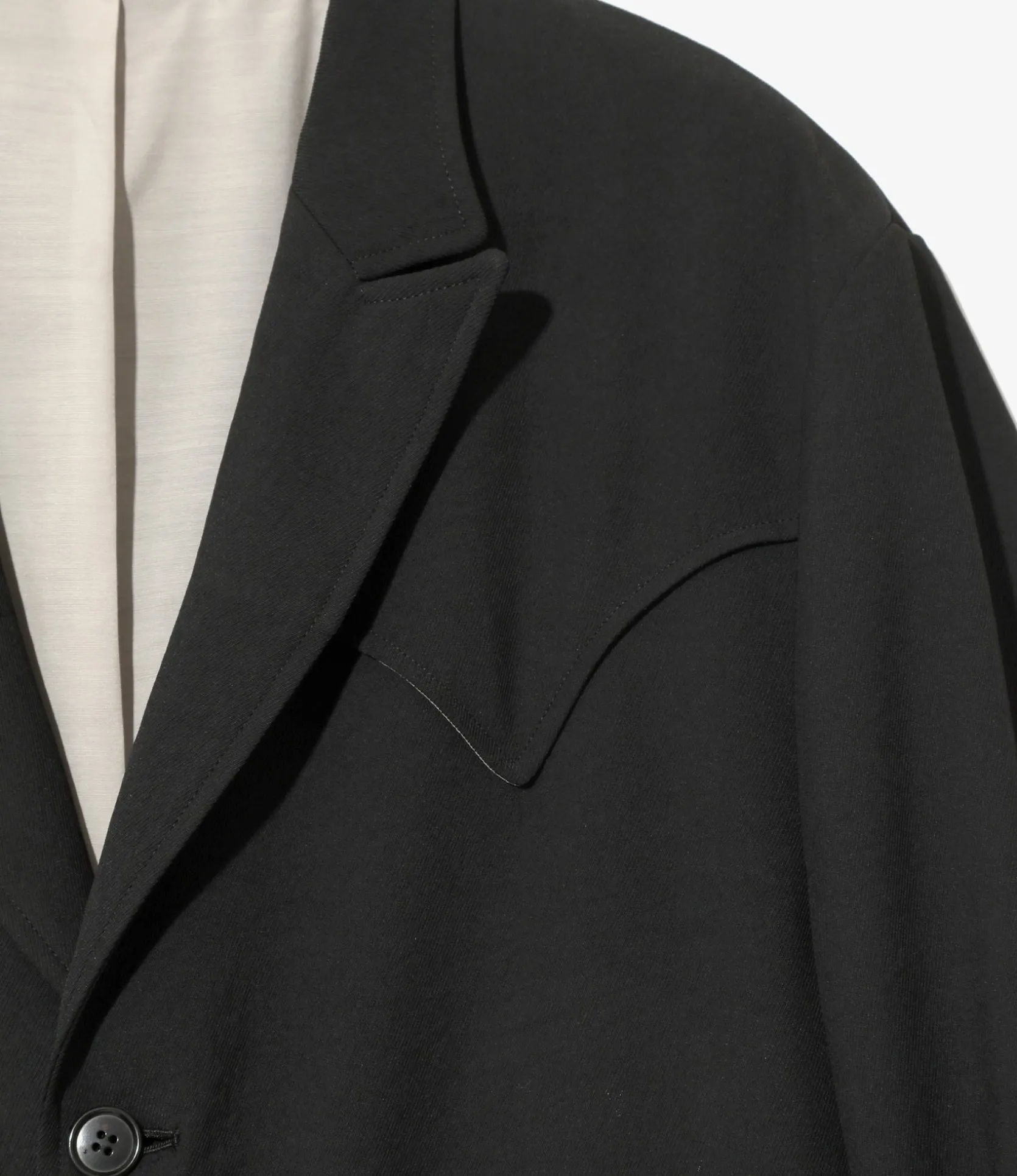 Rancher Coat - Black - Poly Twill