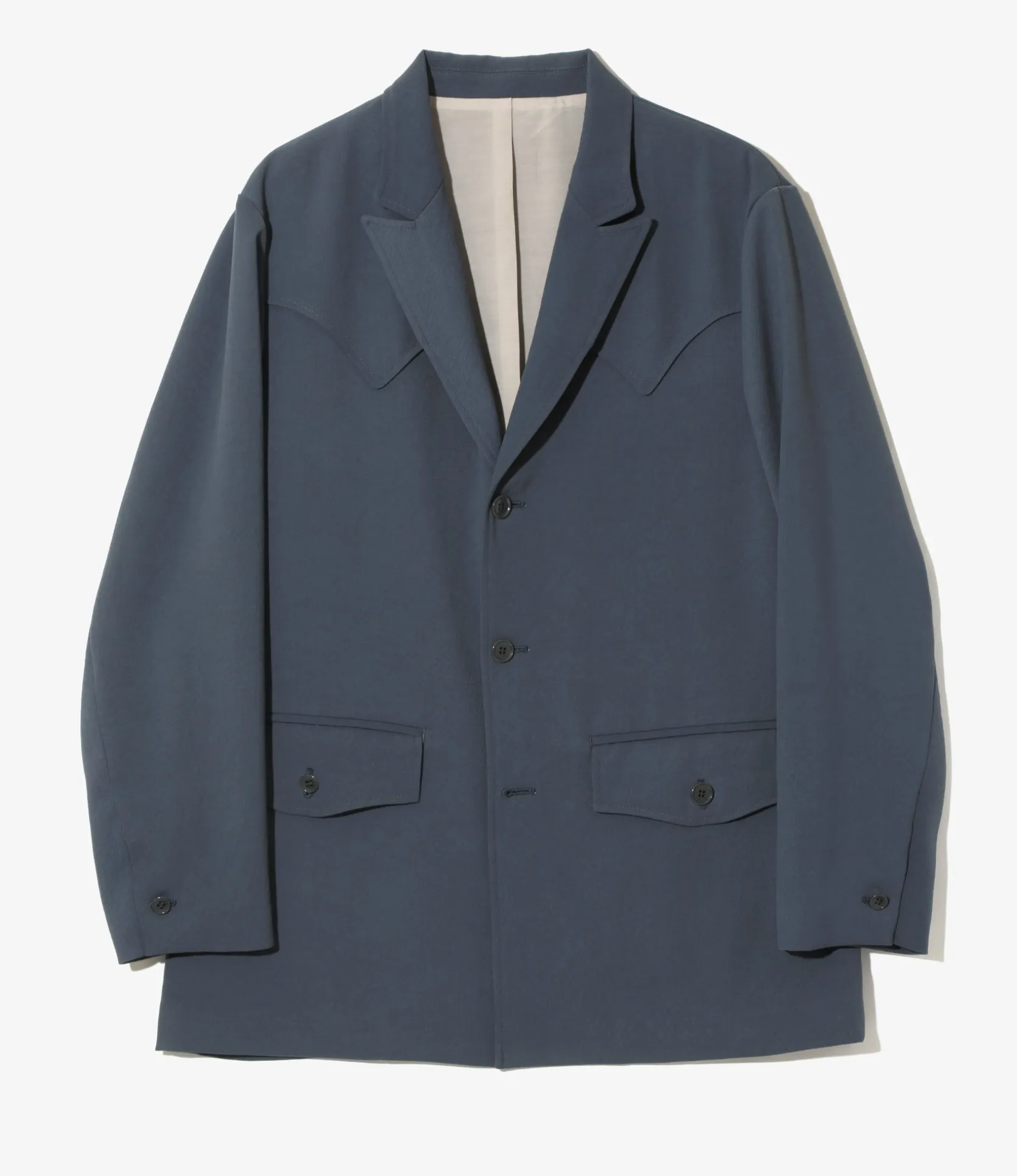Rancher Coat - Slate Blue - Poly Twill