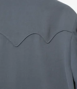 Rancher Coat - Slate Blue - Poly Twill