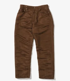 RF Jeans - Brown Polyester Fake Suede