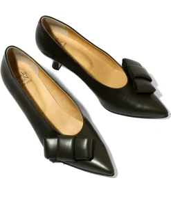 Rhodo Ribbon High Heel - Moss Green