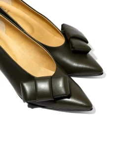 Rhodo Ribbon High Heel - Moss Green