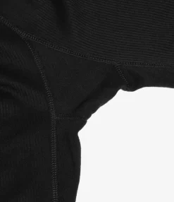 Ribbed Frill Pants - Black