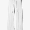 Ribbed Frill Pants - White