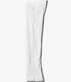 Ribbed Frill Pants - White