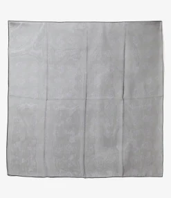 Scarf - Black - Silk Crepe / Paisley Printed