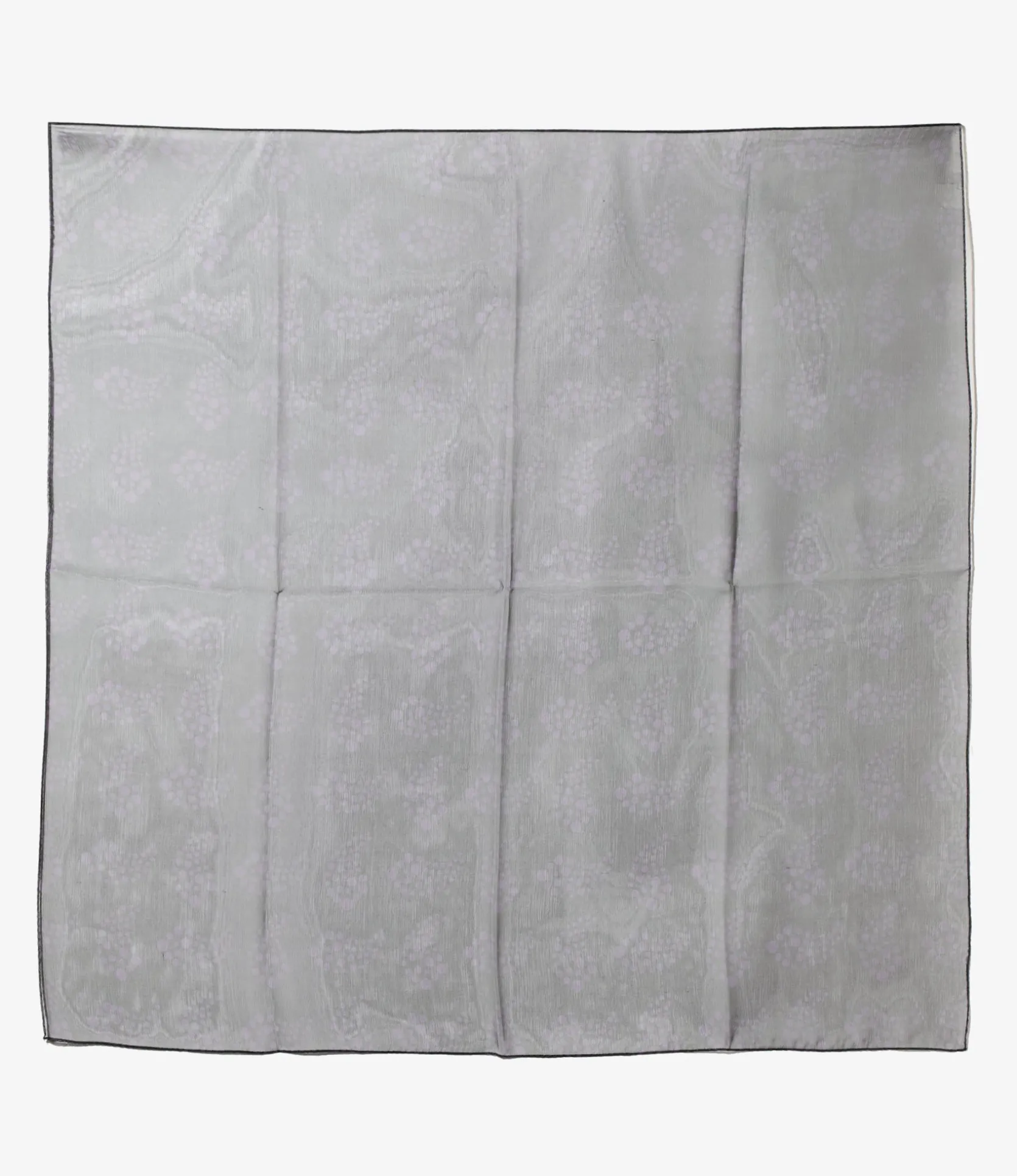 Scarf - Black - Silk Crepe / Paisley Printed