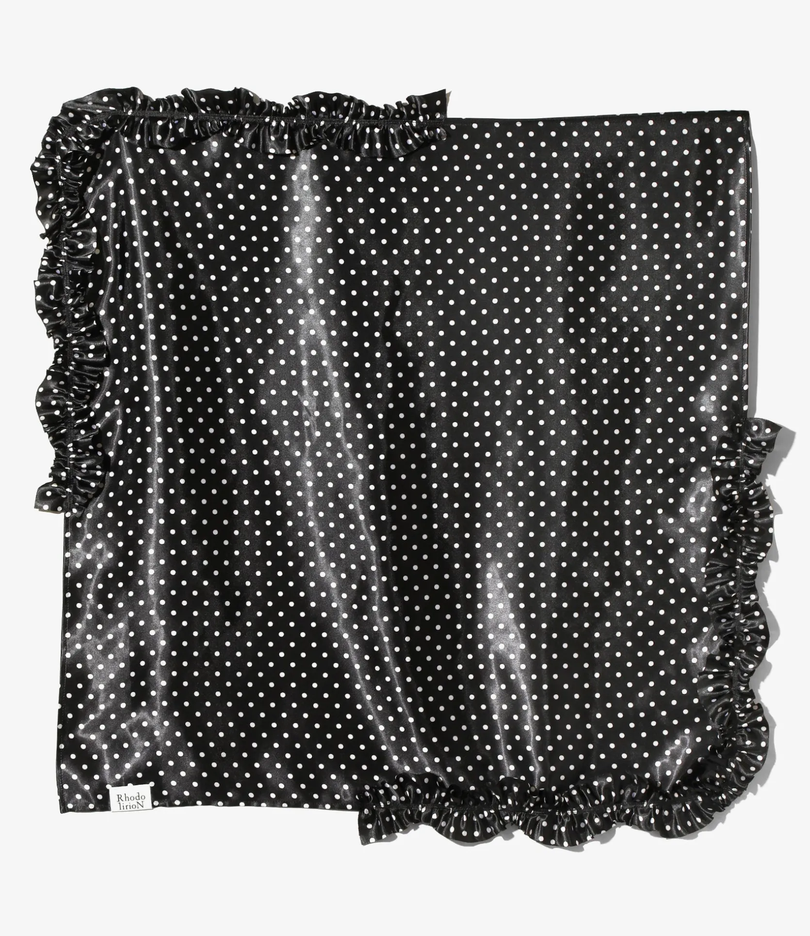 Scarf Polka Dots Sateen - Black