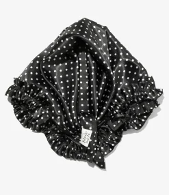 Scarf Polka Dots Sateen - Black