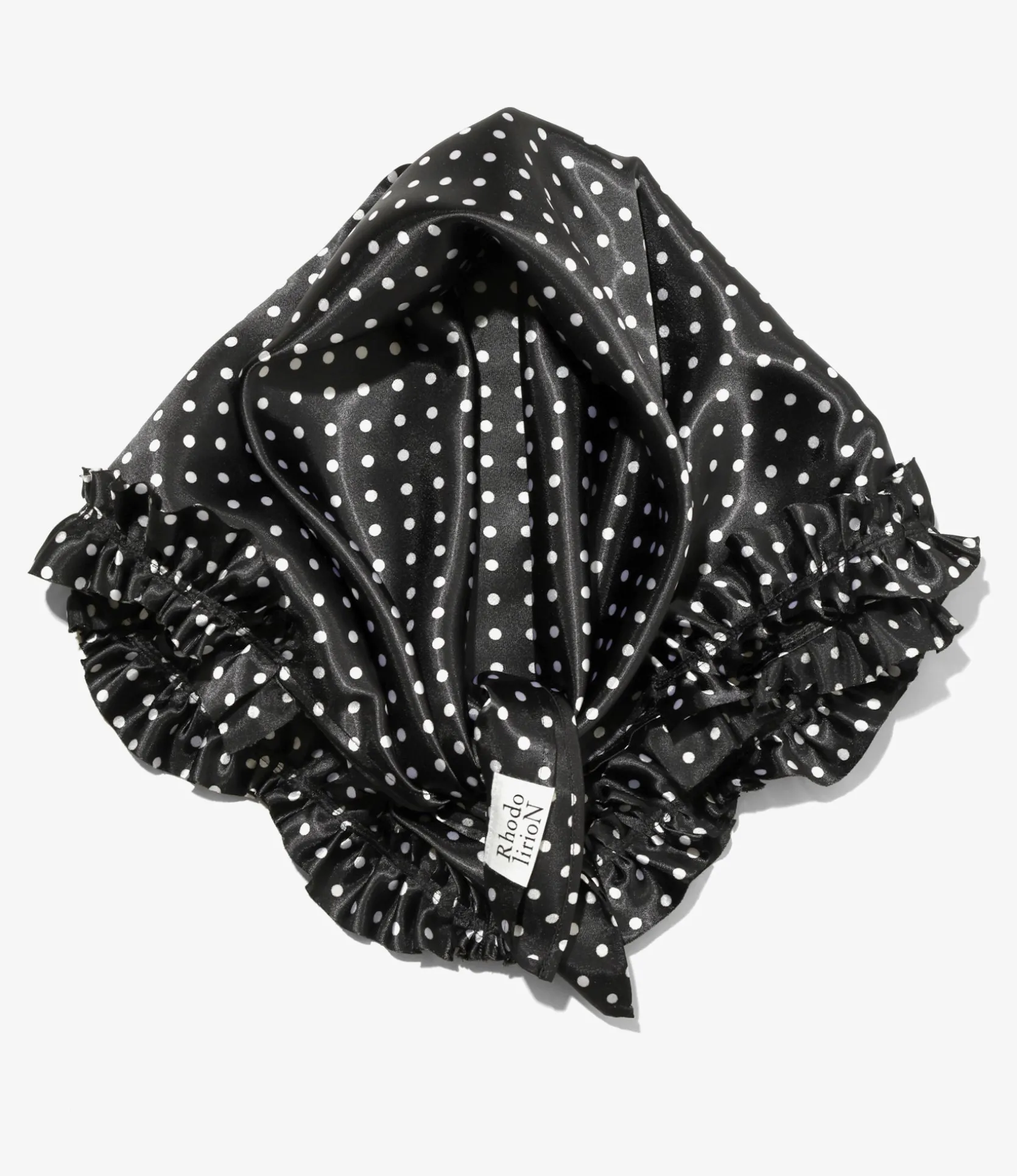 Scarf Polka Dots Sateen - Black