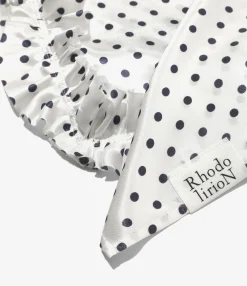 Scarf Polka Dots Sateen - White