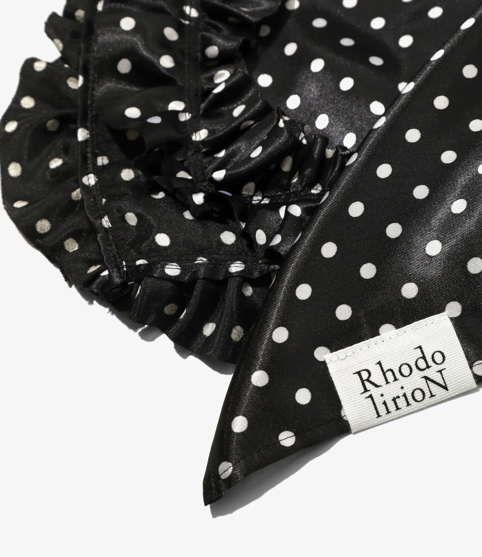 Scarf Polka Dots Sateen - Black