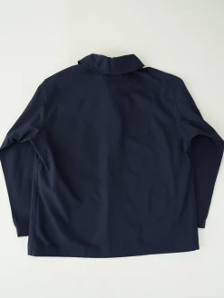 Shawl Collar Jacket - Dark Navy Cotton Ripstop