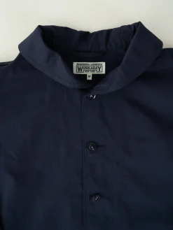 Shawl Collar Jacket - Dark Navy Cotton Ripstop