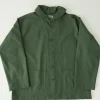 Shawl Collar Jacket - Olive Cotton Reverse Sateen