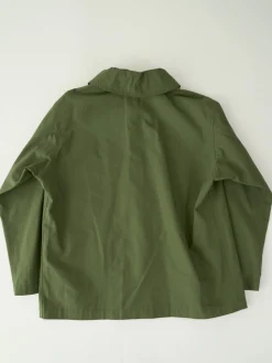 Shawl Collar Jacket - Olive Cotton Ripstop