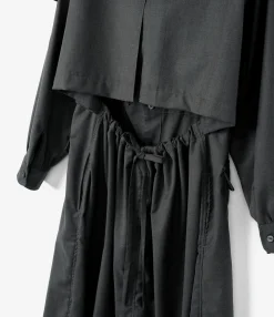 Shifting Dress - Charcoal Gabardine