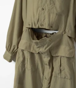 Shifting Dress - Khaki Sheer Cupro