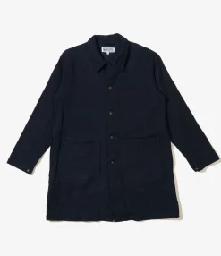 Shop Coat - Dk. Navy Cotton Heavy Basketweave