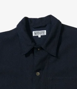 Shop Coat - Dk. Navy Cotton Heavy Basketweave
