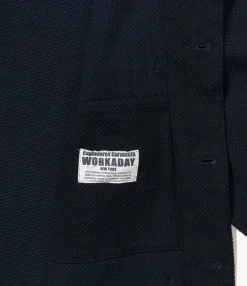 Shop Coat - Dk. Navy Cotton Heavy Basketweave