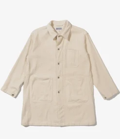 Shop Coat - Natural Cotton Heavy Basketweave