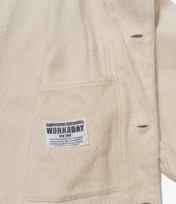 Shop Coat - Natural Cotton Heavy Basketweave