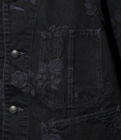 Short Coverall - Black - 13oz Denim / Rose Jq.