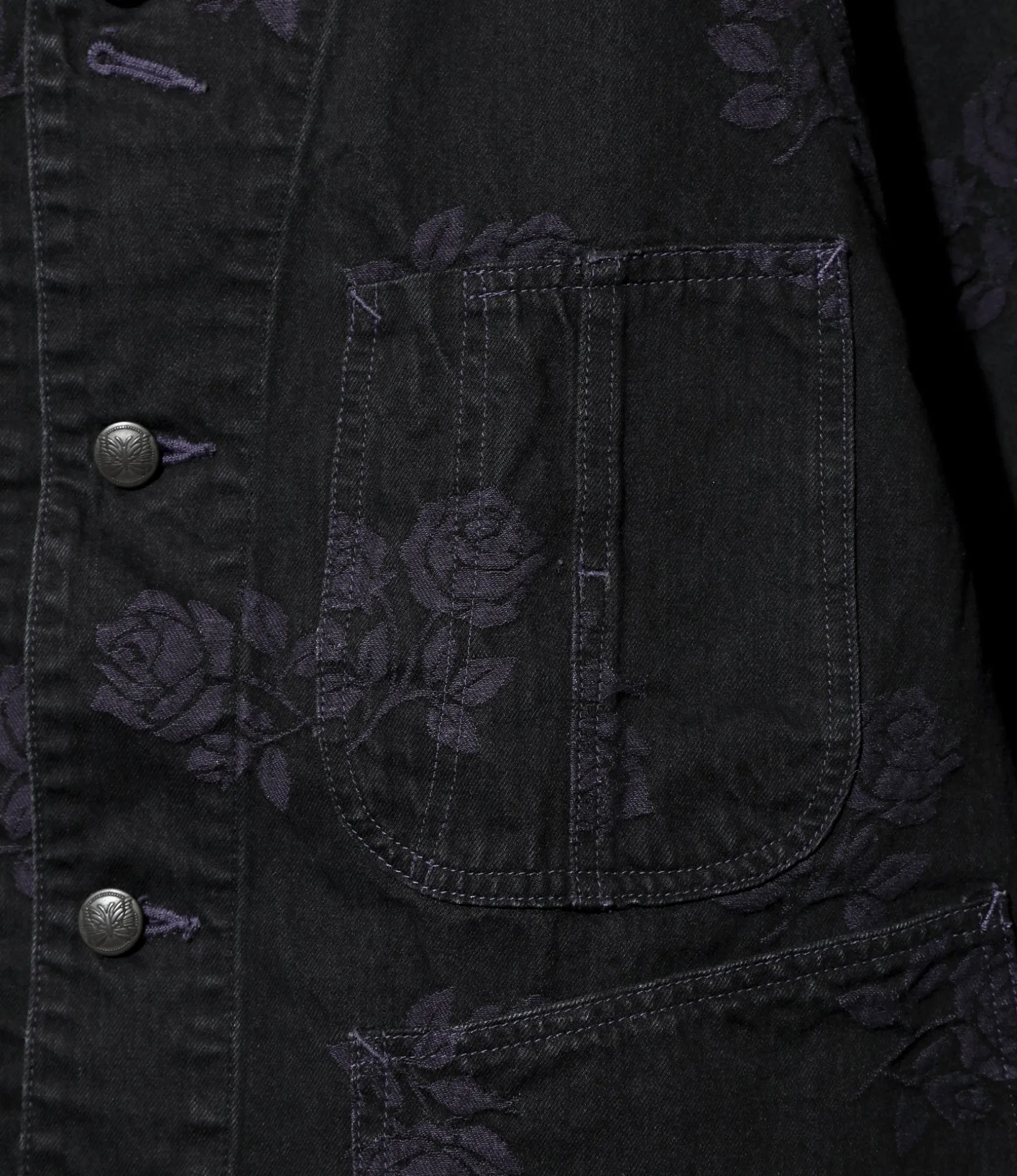 Short Coverall - Black - 13oz Denim / Rose Jq.