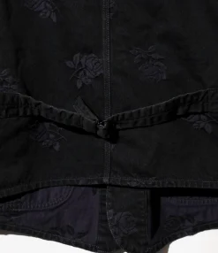 Short Coverall - Black - 13oz Denim / Rose Jq.