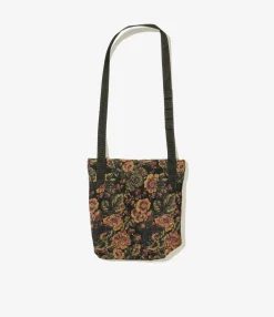 Shoulder Pouch - Black/Gold CP Floral Jacquard