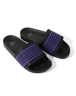 Shower Sandals - Black/Purple - Track Line