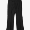Side Tab Boot-Cut Trouser - Black - Wool Python Jacquard