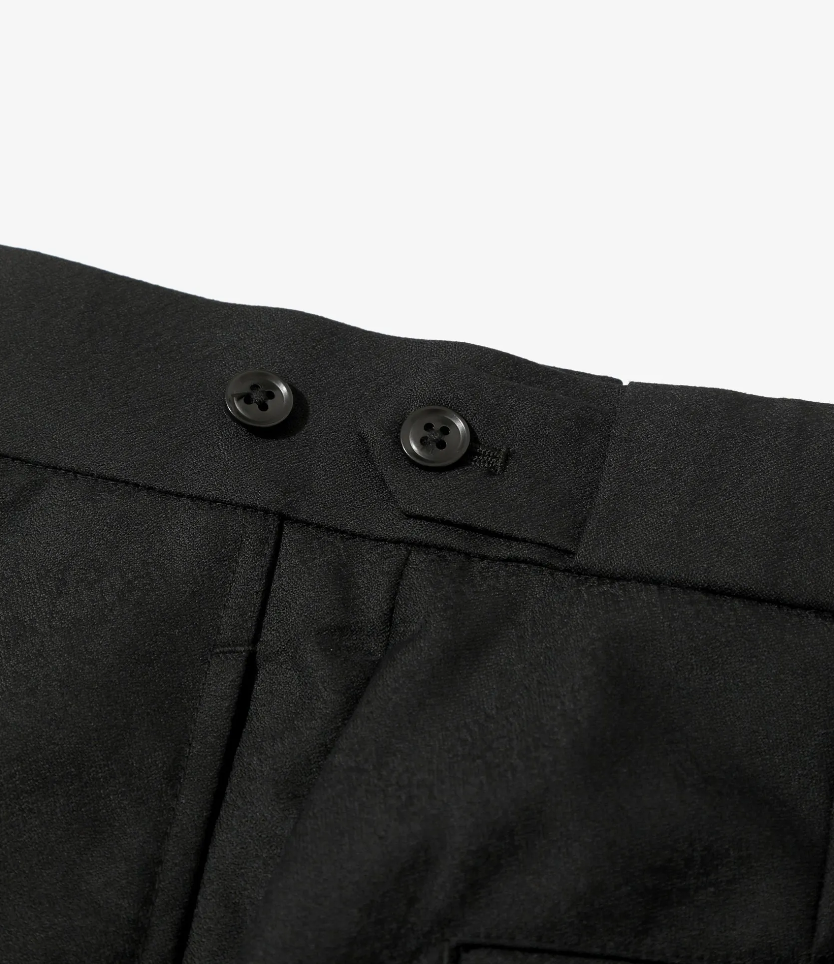 Side Tab Boot-Cut Trouser - Black - Wool Python Jacquard