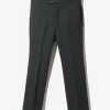 Side Tab Trouser - Green - W/N Herringbone