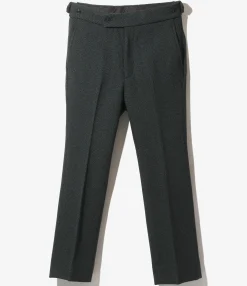 Side Tab Trouser - Green - W/N Herringbone
