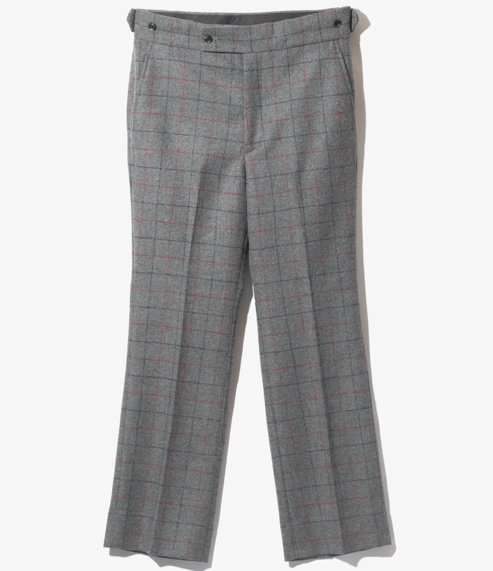 Side Tab Trouser - Grey - W/PE/PC/N/R Plaid Twill