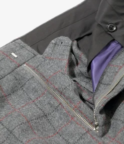 Side Tab Trouser - Grey - W/PE/PC/N/R Plaid Twill