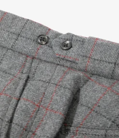 Side Tab Trouser - Grey - W/PE/PC/N/R Plaid Twill