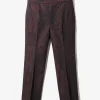 Side Tab Trouser - Purple - W/R Paisley Jq.
