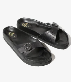 Single Strap Sandal - Black - Cowhide Lthr.