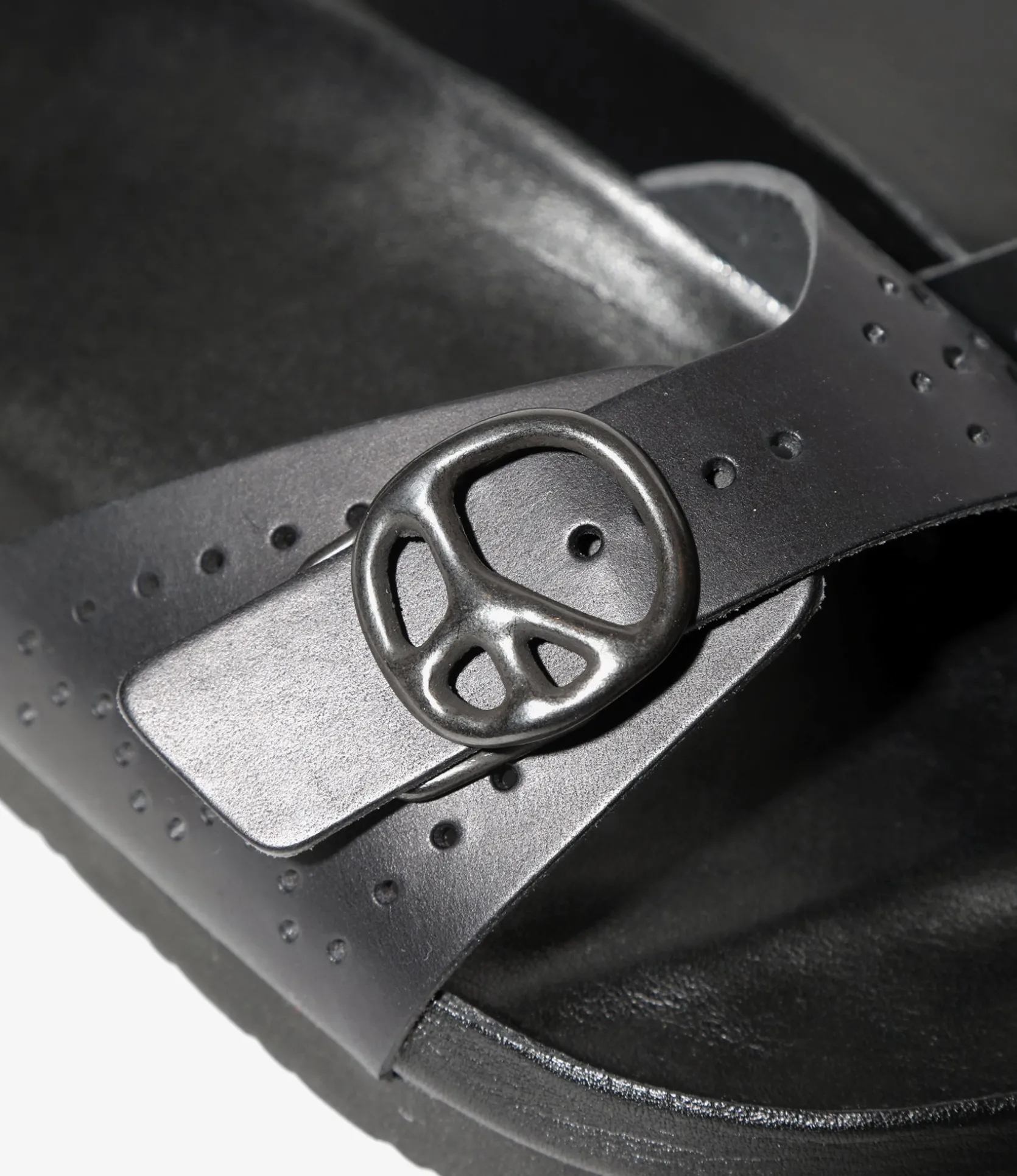 Single Strap Sandal - Black - Cowhide Lthr.