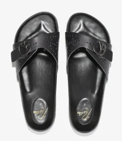 Single Strap Sandal - Black - Cowhide Lthr.