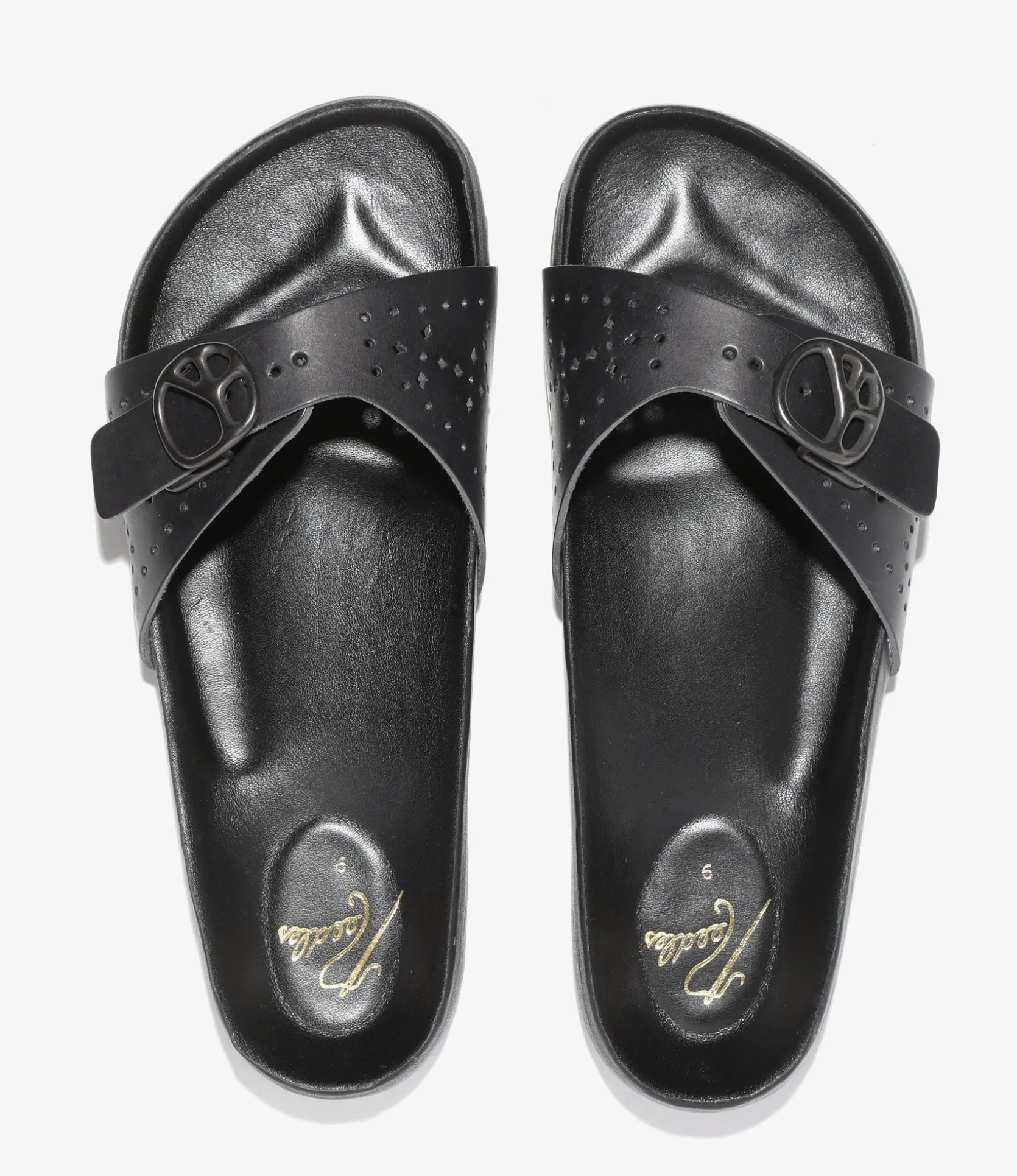 Single Strap Sandal - Black - Cowhide Lthr.