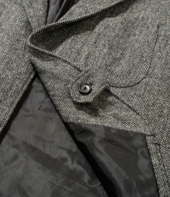 Slanted Jacket - Grey Poly Wool Herringbone