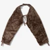 Sleeve Cape - Brown Acrylic Curly Fur