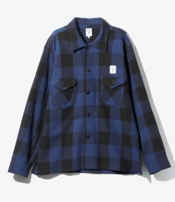 Smokey Shirt - Blue - Cotton Buffalo Plaid Twill